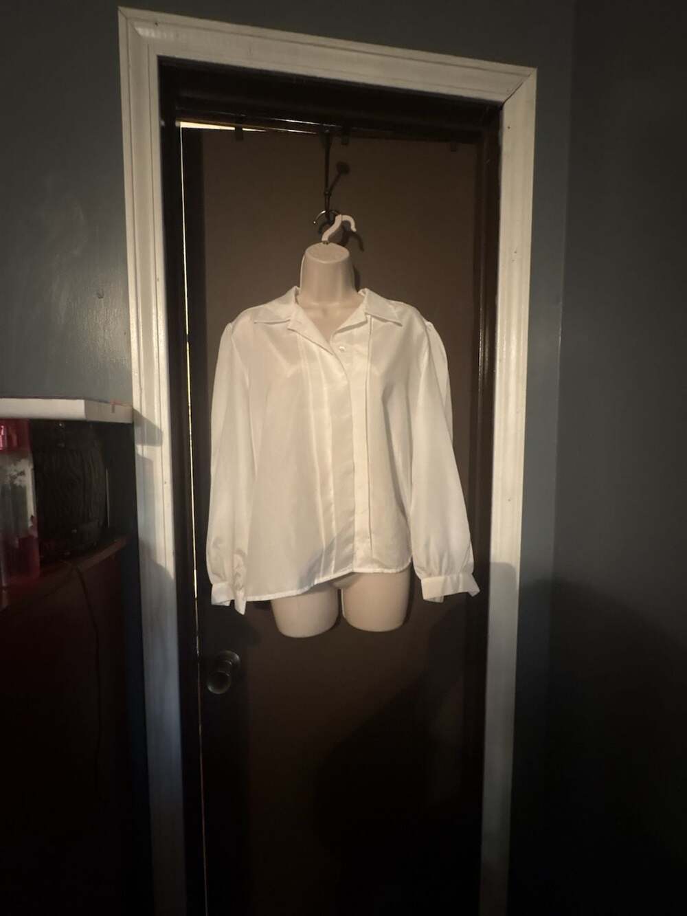 Vintage Suburban Petites White Long Sleeve Blouse Size P/12 CM
